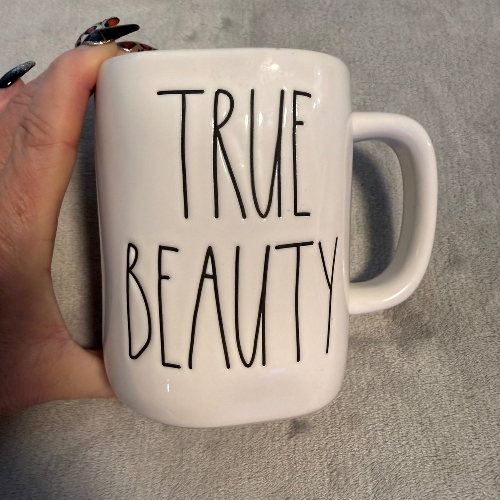 Rae Dunn Disney TRUE BEAUTY Mug Beauty and the Beast Mirror